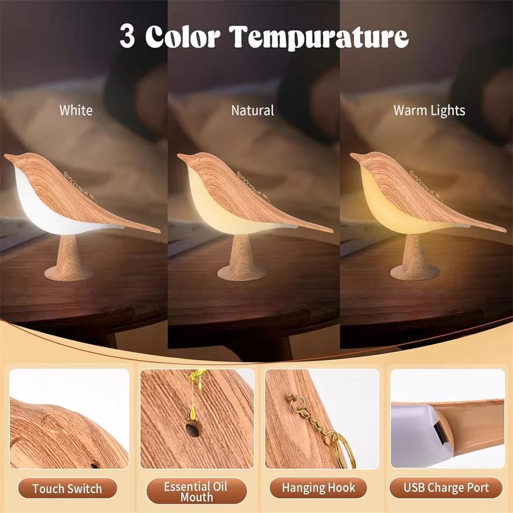 Fågel Laddningsbar Nattlampa Carvallo