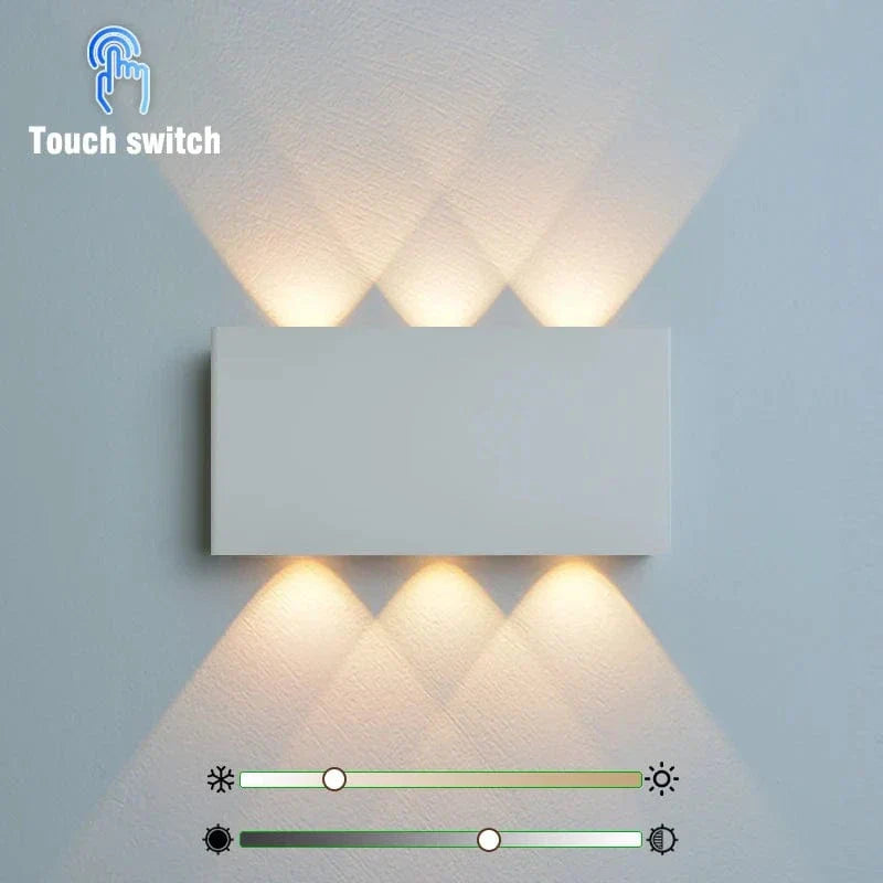 Trådlös LED-vägglampa med touchkontroll – Uppladdningsbar - Dimbar - Minimalistisk design - Tre färgtemperaturer - Inomhusbruk Carvallo