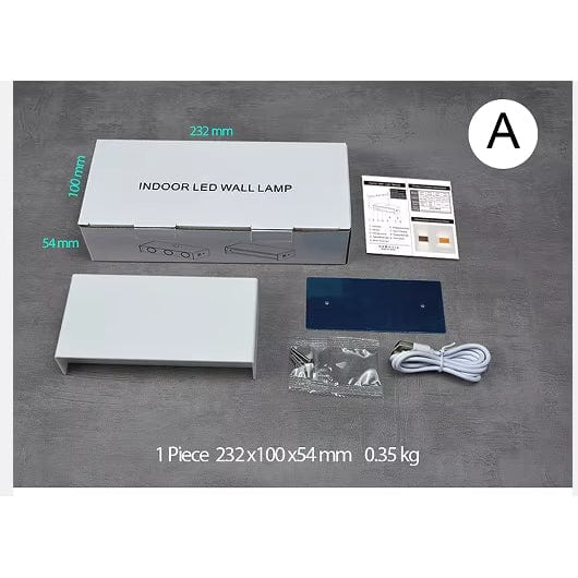 Trådlös LED-vägglampa med touchkontroll – Uppladdningsbar - Dimbar - Minimalistisk design - Tre färgtemperaturer - Inomhusbruk Carvallo