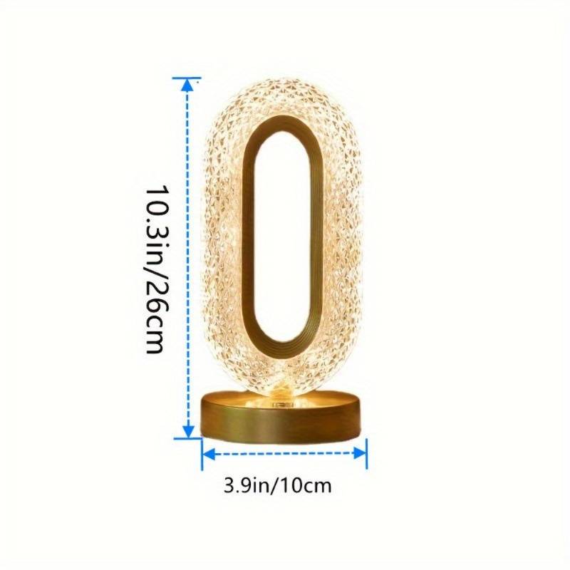 Kristall uppladdningsbar bordslampa Carvallo