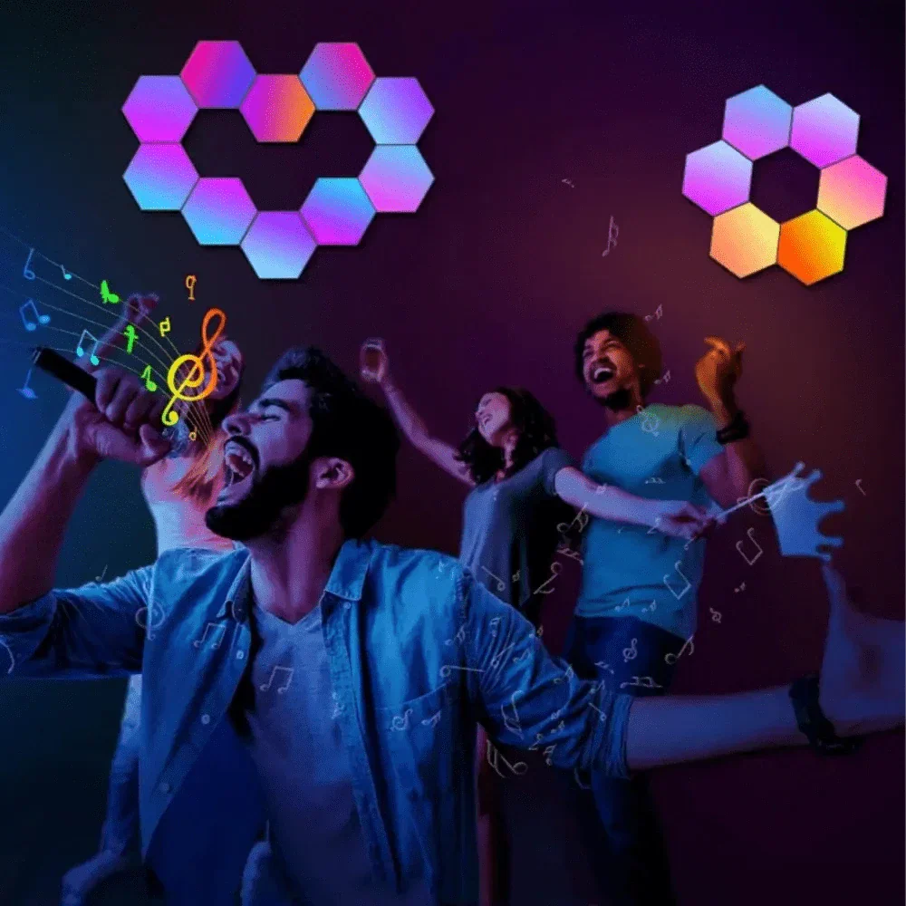 Anpassningsbara LED Hexagon Vägglampor Carvallo