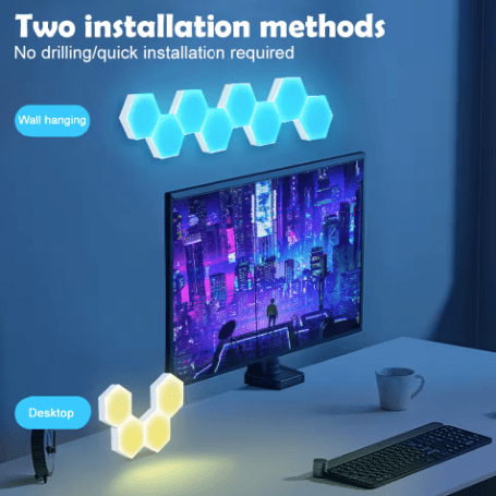 Anpassningsbara LED Hexagon Vägglampor Carvallo