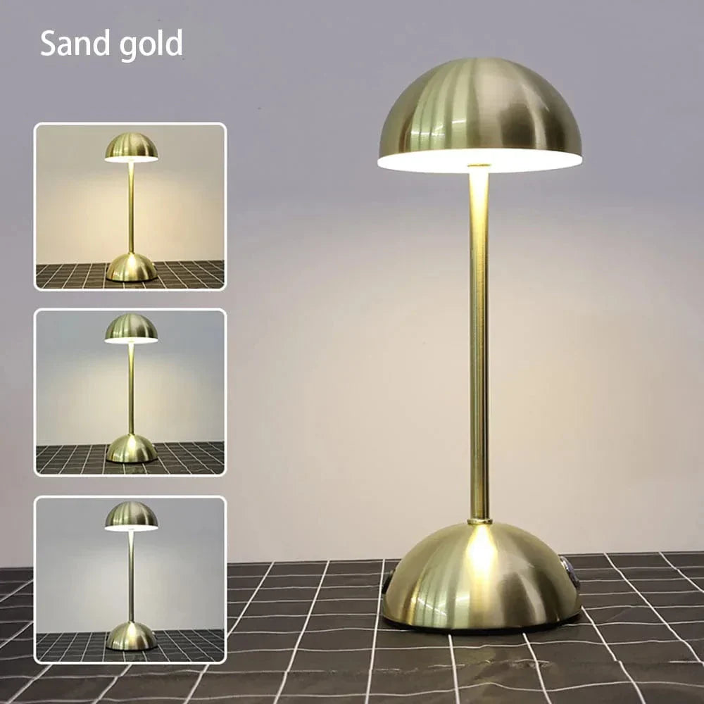 Dimbar Krom Finish LED Uppladdningsbar Bordslampa Carvallo