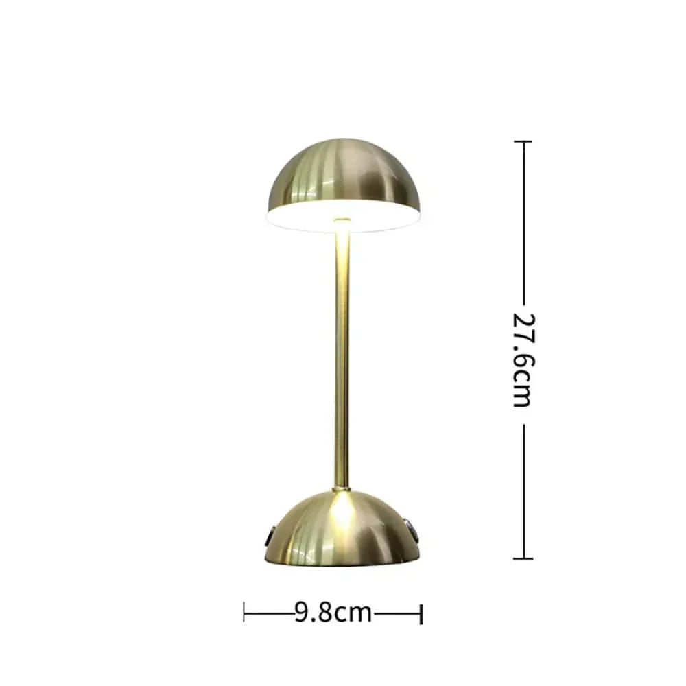 Dimbar Krom Finish LED Uppladdningsbar Bordslampa Carvallo