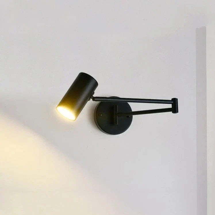 Fällbar LED-vägglampa med teleskopisk design – Justerbar - Modern nordisk stil - Idealisk för sovrum - Vardagsrum - Väggmonterad Carvallo