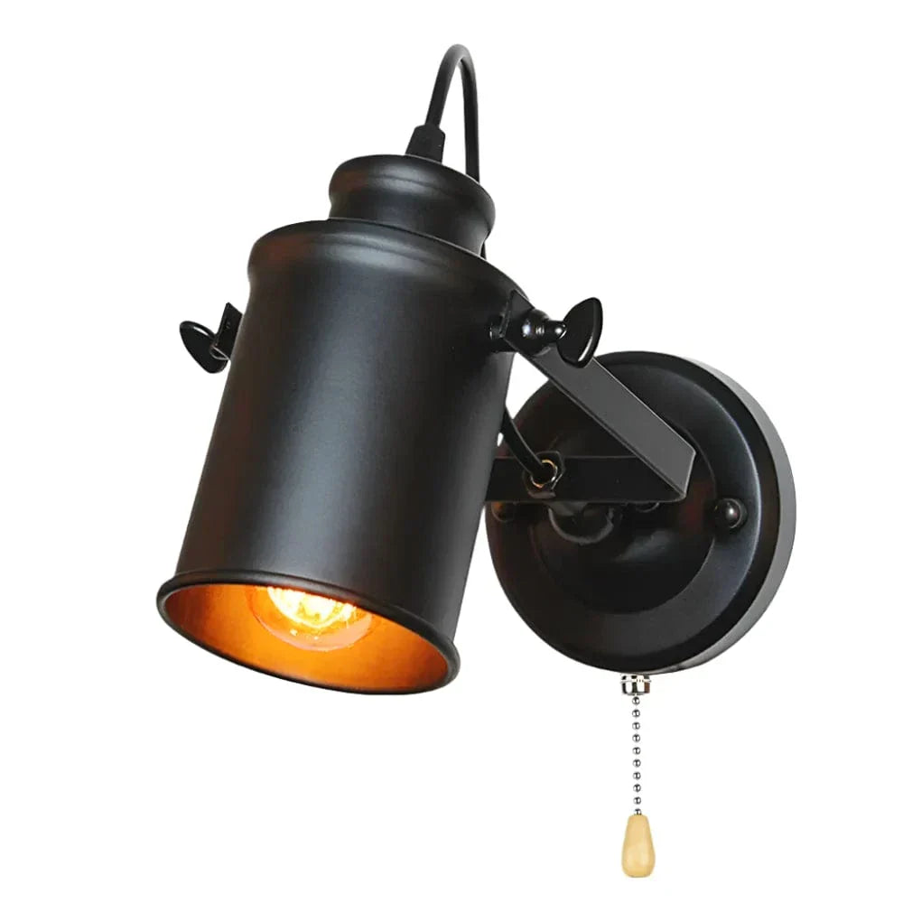 Industriell vintage vägglykta – Rustik järnvägglampa för sovrum, balkong och korridorinredning Carvallo