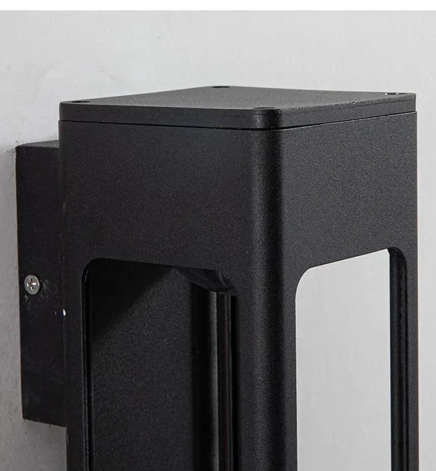 IP67 Vattentät 12W Svart Aluminium Utomhusvägglampa – Modern Utvändig Vägglampa för Trädgård och Veranda Carvallo