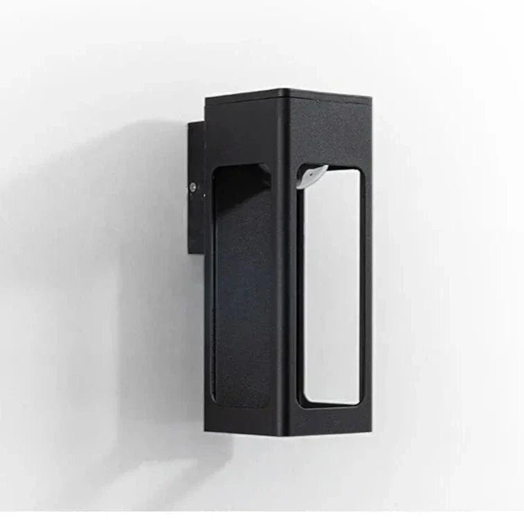 IP67 Vattentät 12W Svart Aluminium Utomhusvägglampa – Modern Utvändig Vägglampa för Trädgård och Veranda Carvallo