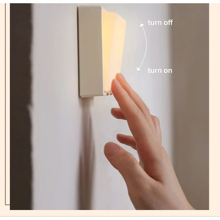 LED Sängbordslampa med magnetisk attraktion – Modern nattdukslamp för sovrum, varm vit ljusglöd, USB uppladdningsbar Carvallo