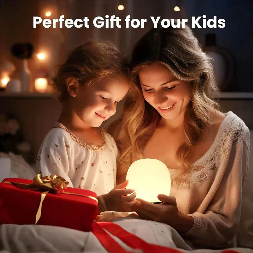 LED Ägglampa Nattlampa - USB Uppladdningsbar - Dimbara - Bärbar - Ögonskydd - 8 RGB Färger - Touchkontroll Carvallo