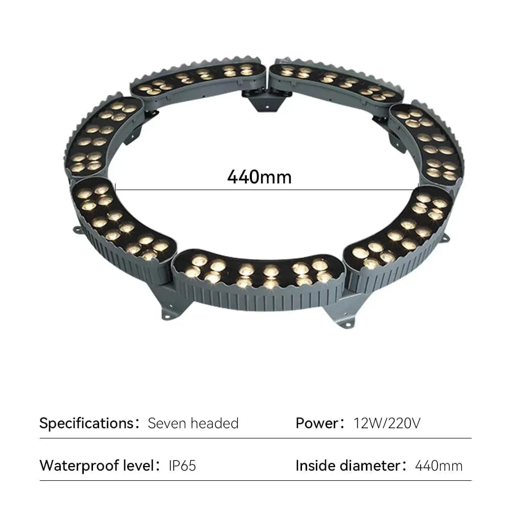 LED Utomhus Spotlights Med Spikfäste – IP65 Klassad - RGB - Aluminium - Trädgårdslandskapsbelysning - 12W - Hållbar och Väderbeständig Carvallo