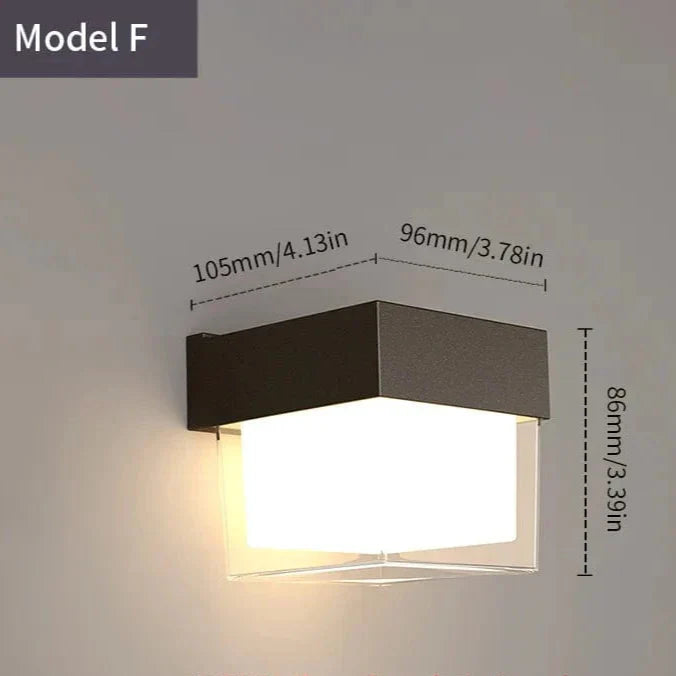 LED Utomhusvägglampa PIR Rörelsesensor Carvallo
