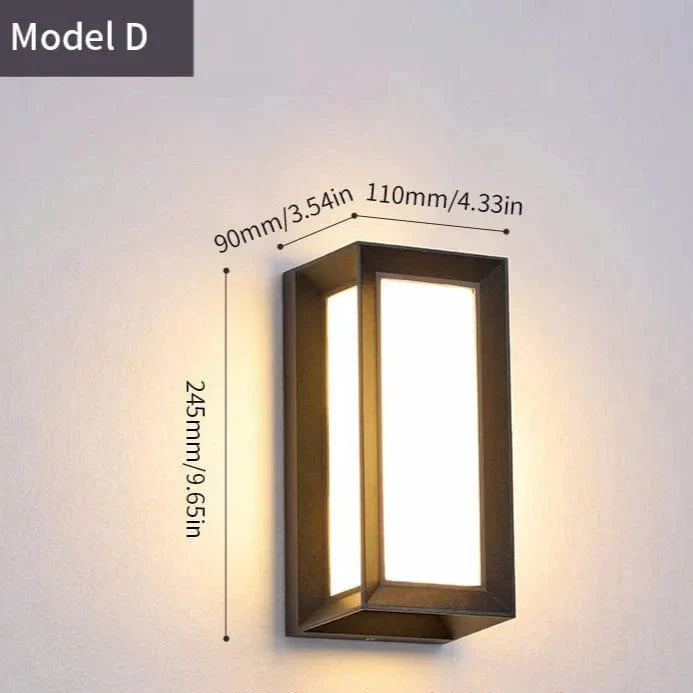 LED Utomhusvägglampa PIR Rörelsesensor Carvallo