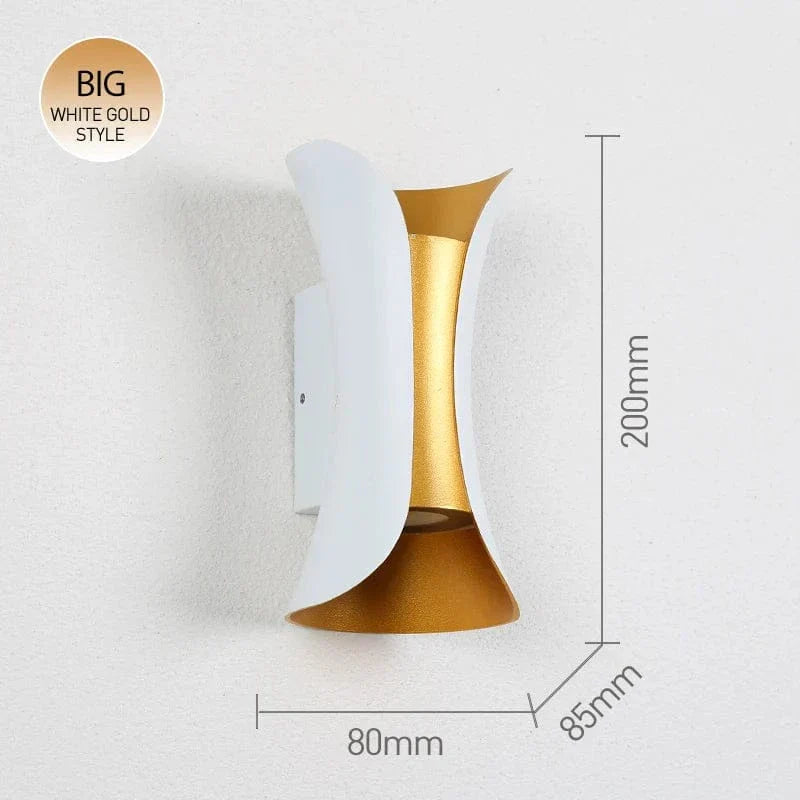 LED Vägglampa Med Modern Design – Vattentät - Aluminium - Inomhus/Utebruk Carvallo