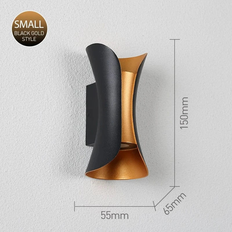 LED Vägglampa Med Modern Design – Vattentät - Aluminium - Inomhus/Utebruk Carvallo