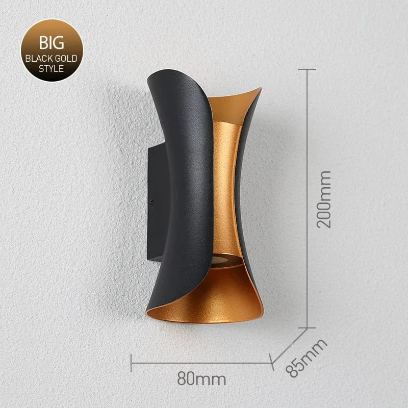 LED Vägglampa Med Modern Design – Vattentät - Aluminium - Inomhus/Utebruk Carvallo