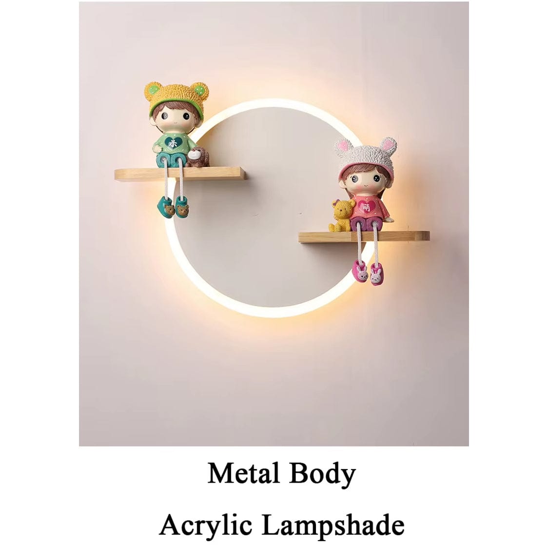 LED Vägglampa Med Unicorn Design – Vägghängd - Nattlampa - Keramik - Barnrum Dekoration - Varm Glöd - Färgglada Accenter Carvallo