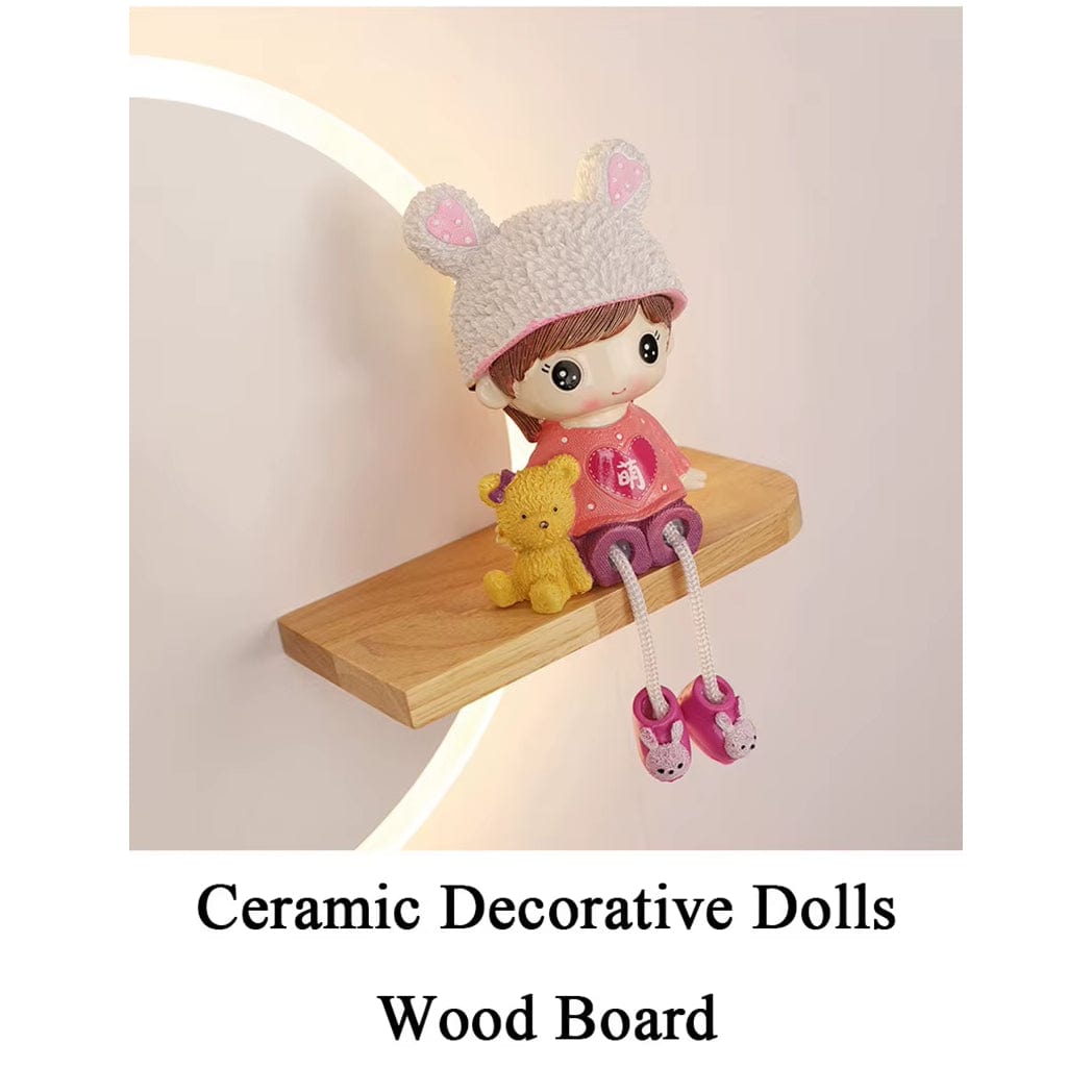 LED Vägglampa Med Unicorn Design – Vägghängd - Nattlampa - Keramik - Barnrum Dekoration - Varm Glöd - Färgglada Accenter Carvallo