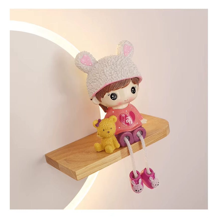 LED Vägglampa Med Unicorn Design – Vägghängd - Nattlampa - Keramik - Barnrum Dekoration - Varm Glöd - Färgglada Accenter Carvallo