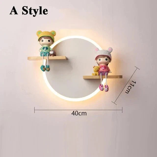 LED Vägglampa Med Unicorn Design – Vägghängd - Nattlampa - Keramik - Barnrum Dekoration - Varm Glöd - Färgglada Accenter Carvallo