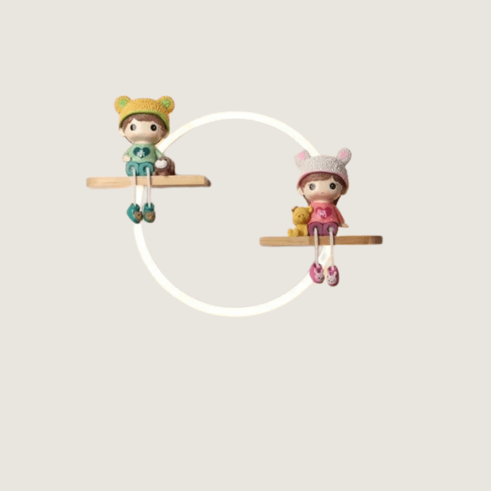 LED Vägglampa Med Unicorn Design – Vägghängd - Nattlampa - Keramik - Barnrum Dekoration - Varm Glöd - Färgglada Accenter Carvallo