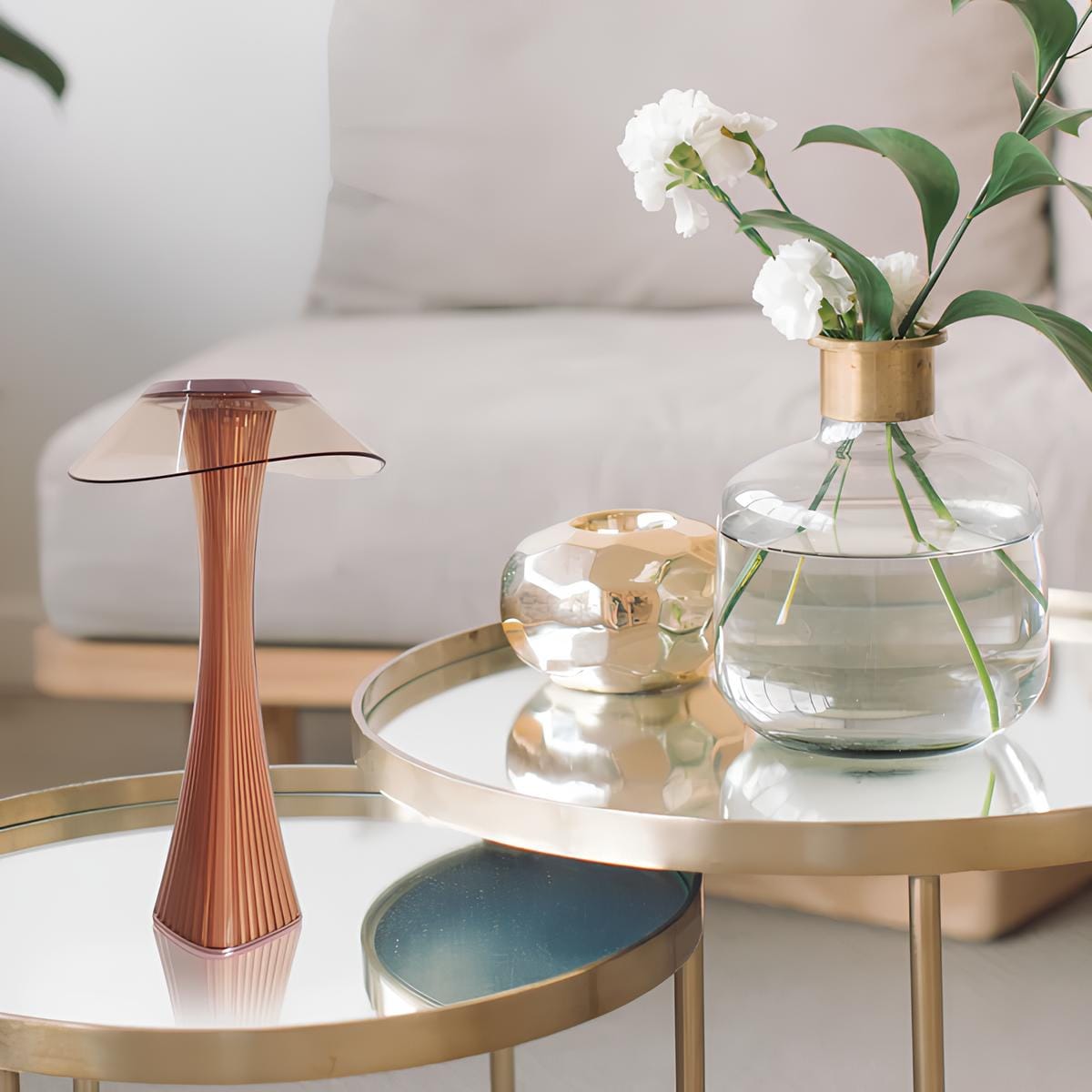 Lyxig kristall uppladdningsbar bordslampa Carvallo