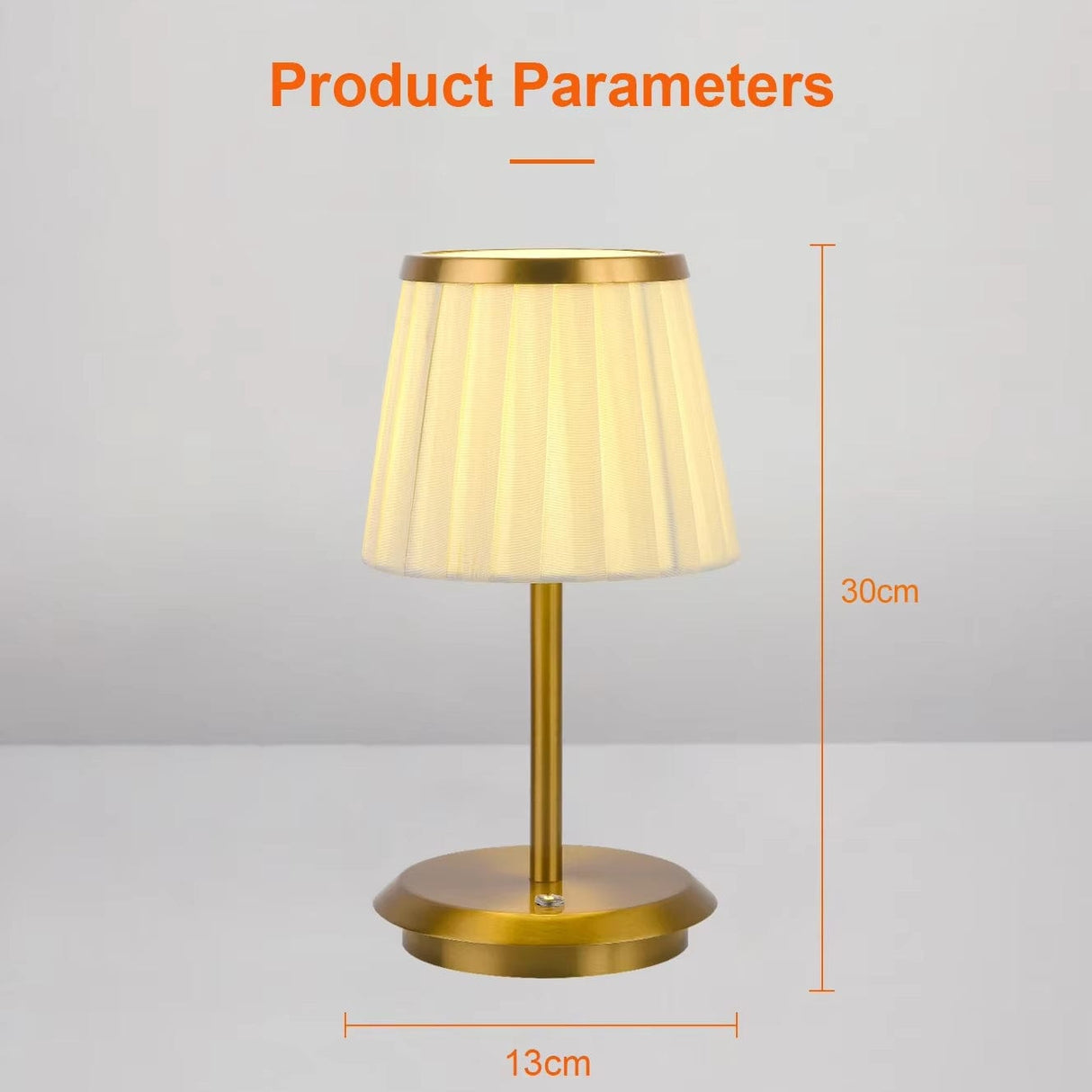 Lyxig Plisserad Återuppladdningsbar Bordslampa Carvallo