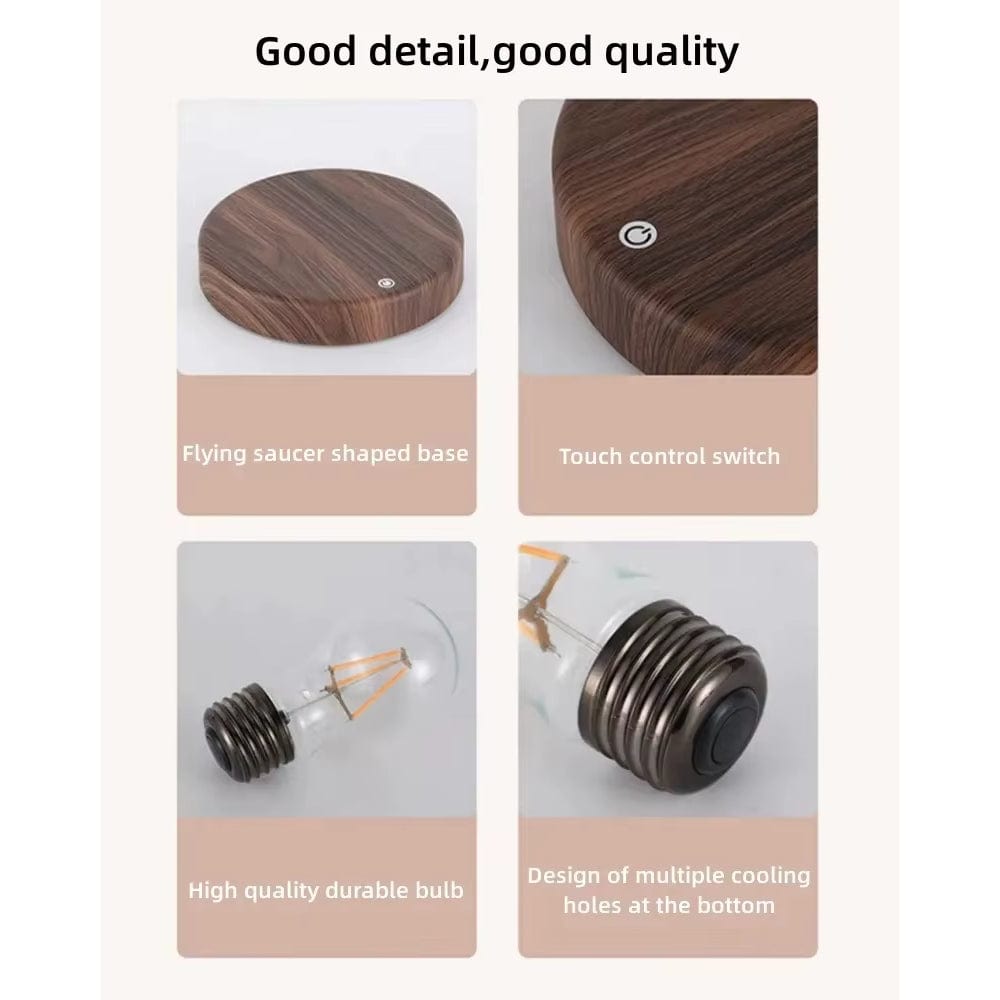 Magnetisk svävande LED skrivbordslampa med touchkontroll – Tre färger växling - Varm vit ljus - Kreativ heminredning för kontor Carvallo