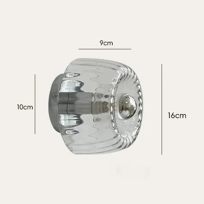 Modern Bauhaus Glass Wall Lamp Carvallo