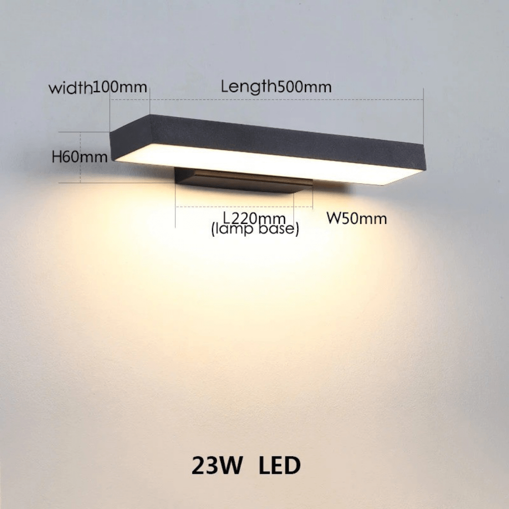 Moderna svarta LED utomhusvägglampor med rörelsesensor och skymning-till-gryning-funktion - Väderbeständig sconce för entré och garage Carvallo