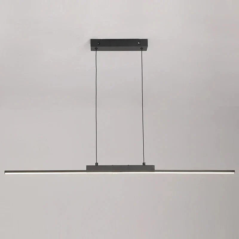 Modern svart taklampa med justerbar höjd – minimalistisk design - aluminium och silikon - perfekt för kök och matsal Carvallo