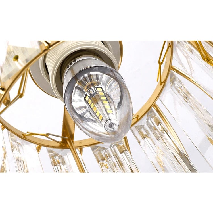 Modern Flush Mount Ceiling Light Fixture – K9 Crystal - LED Kompatibel - Elegant Design - Inomhusbruk - Polerad Krom Finish Carvallo