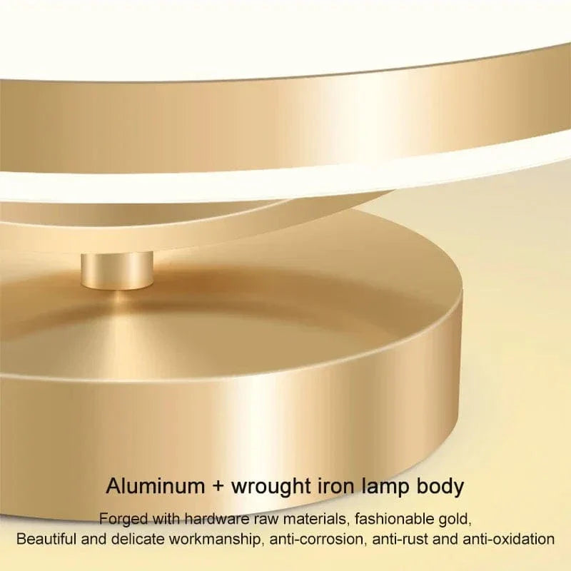 Modern Flush Mount LED Taklampa – Justerbar Färgtemperatur - Järn och Akryl - Finns i Guld och Svart Carvallo