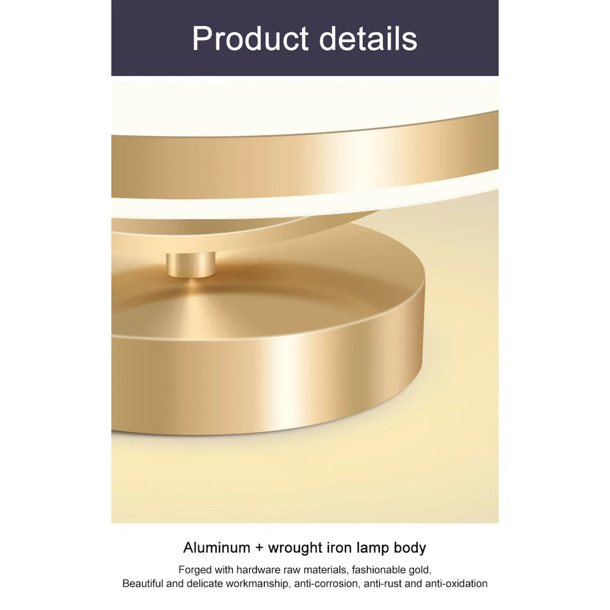 Modern Flush Mount LED Taklampa – Justerbar Färgtemperatur - Järn och Akryl - Finns i Guld och Svart Carvallo