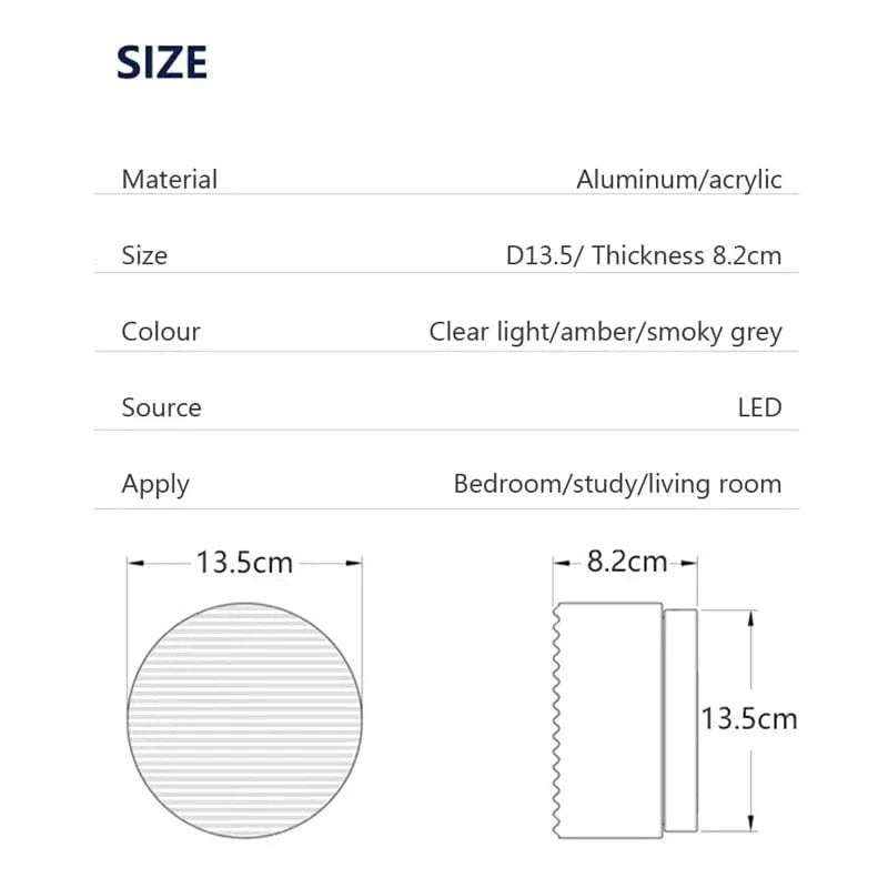 Modern glas skugga LED vägglampa Carvallo