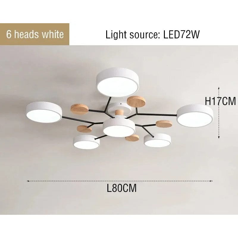 Modern LED Krona - Inomhusbelysning - Justerbar Färgtemperatur - Tre Ljuslägen - Stilig Metall- och Glasdesign - 16 cm Höjd Carvallo