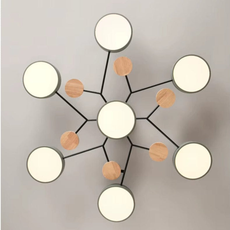 Modern LED Krona - Inomhusbelysning - Justerbar Färgtemperatur - Tre Ljuslägen - Stilig Metall- och Glasdesign - 16 cm Höjd Carvallo