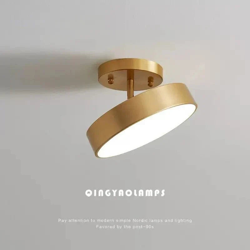 Modern LED Takmonterad Lampa - Dimmerbar - Justerbar Färgtemperatur - Kopparfinish - Lämplig för Sovrum, Vardagsrum och Korridor Carvallo