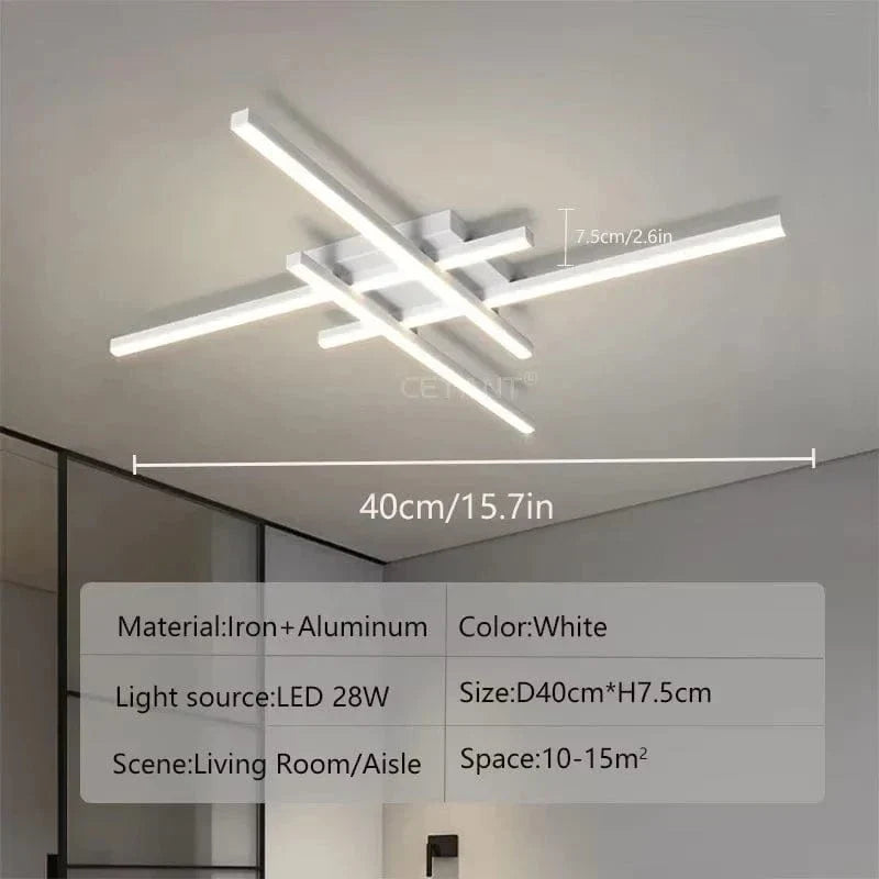 Modern LED Flush Mount Taklampa – Minimalistisk Design för Sovrum och Vardagsrum, Finns i 30/40/50cm Carvallo