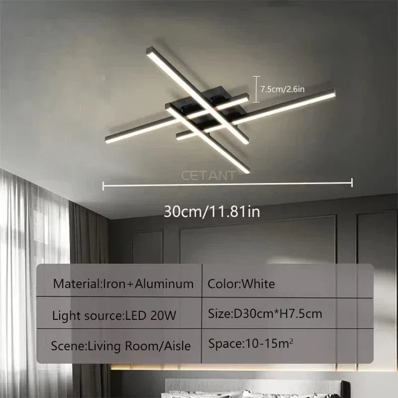 Modern LED Flush Mount Taklampa – Minimalistisk Design för Sovrum och Vardagsrum, Finns i 30/40/50cm Carvallo
