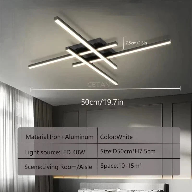 Modern LED Flush Mount Taklampa – Minimalistisk Design för Sovrum och Vardagsrum, Finns i 30/40/50cm Carvallo