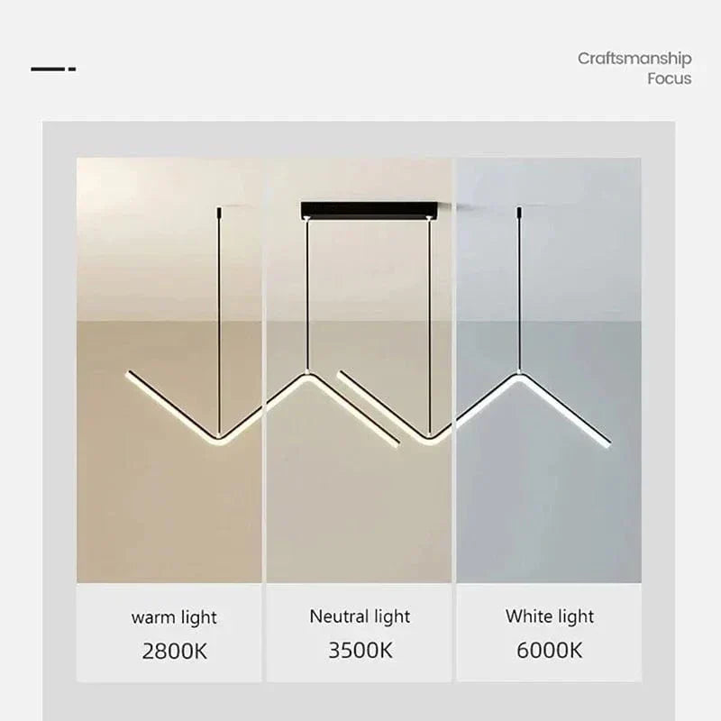 Modern LED Pendelarmatur - Justerbar Höjd - Dimbar - Svart Aluminium - Kalla/Varma/Neutrala Nyansar - Inomhusbelysning Carvallo