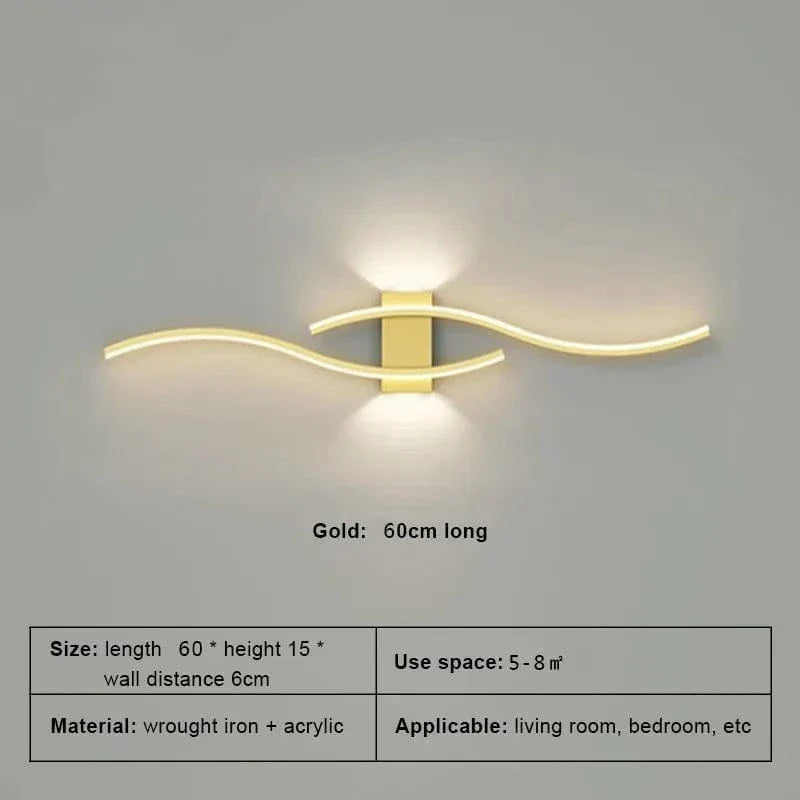 Modern LED Vägglampa med Fjärrkontroll – Justerbar Längd och Färg för Inomhus Väggbelysning och Sconces Användning Carvallo