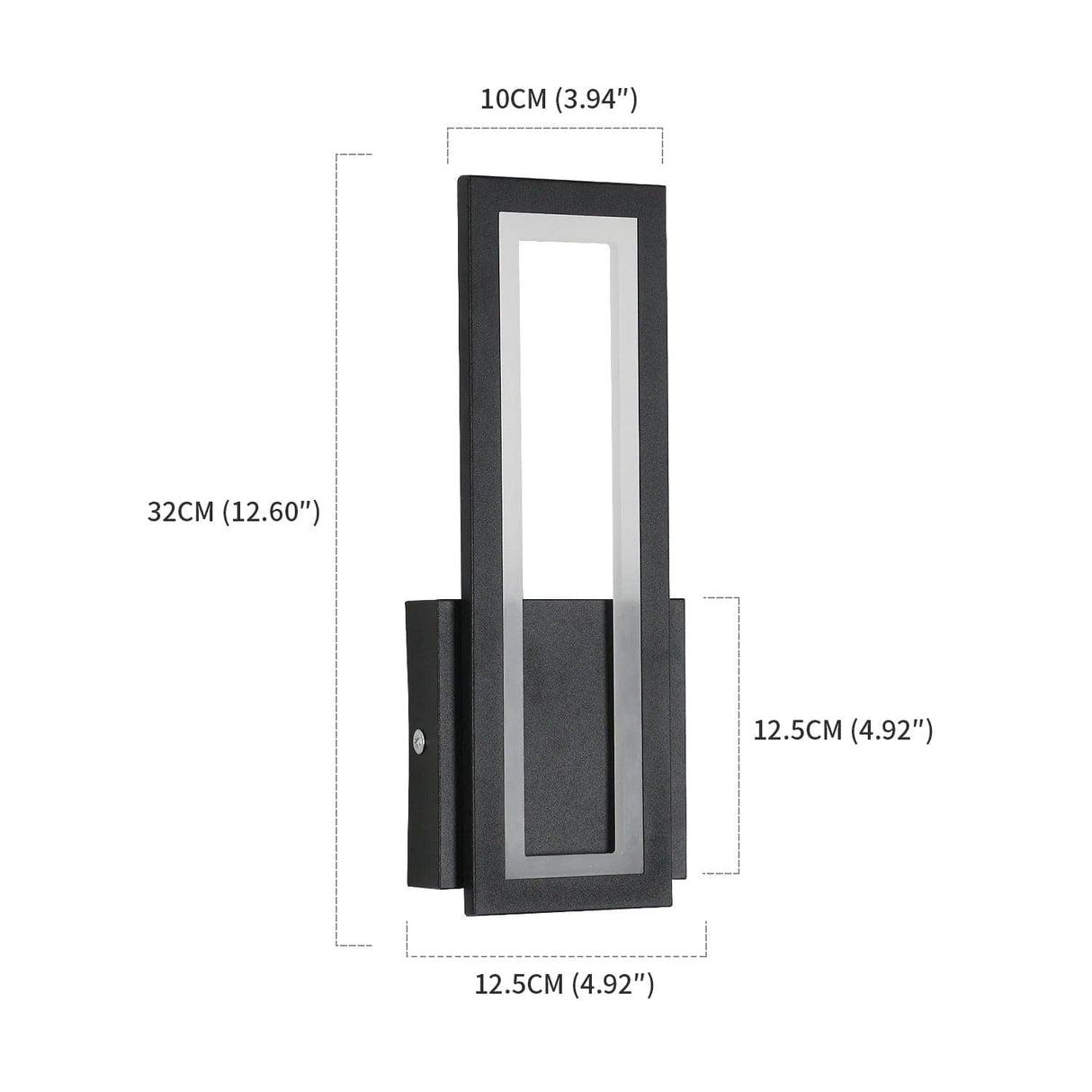 Modern LED Vägglampa - Ytmonterad - Akryl - Varmvit 3000K - Inomhus - Svart Finish - Energisparande Carvallo