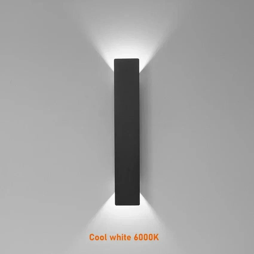 Modern Utomhus LED Vägglampa - Väggmonterad - Upp/Ned Belysning - IP65 Vattentålig - Aluminium - Svart/Vit Yta Carvallo