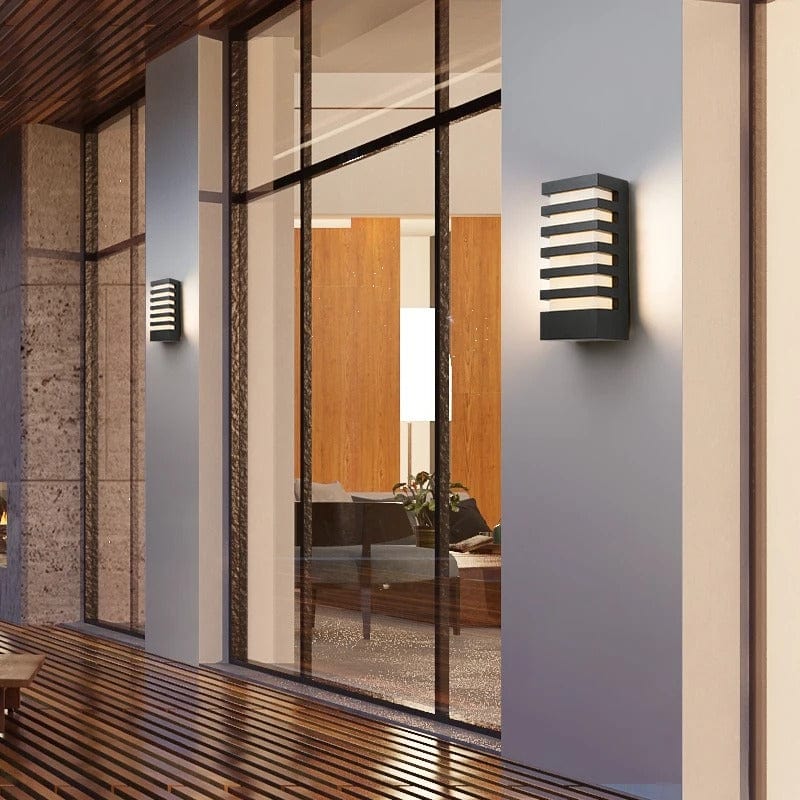 Modern vattentät LED utomhusvägglampa – 12W aluminium sconce för veranda och trädgård, energieffektiva utomhusvägglampor Carvallo