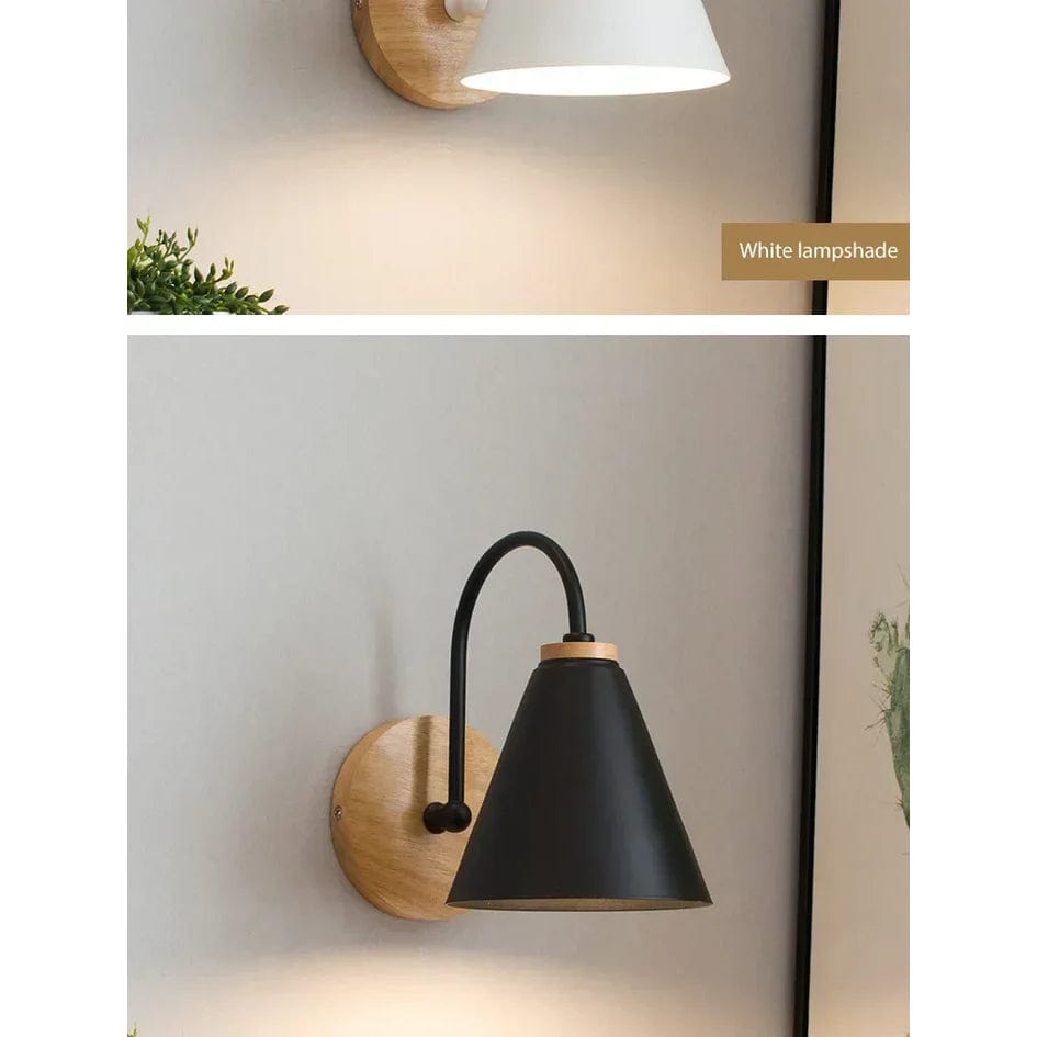 Modern Trä Vägglampa E27 Sockel Carvallo