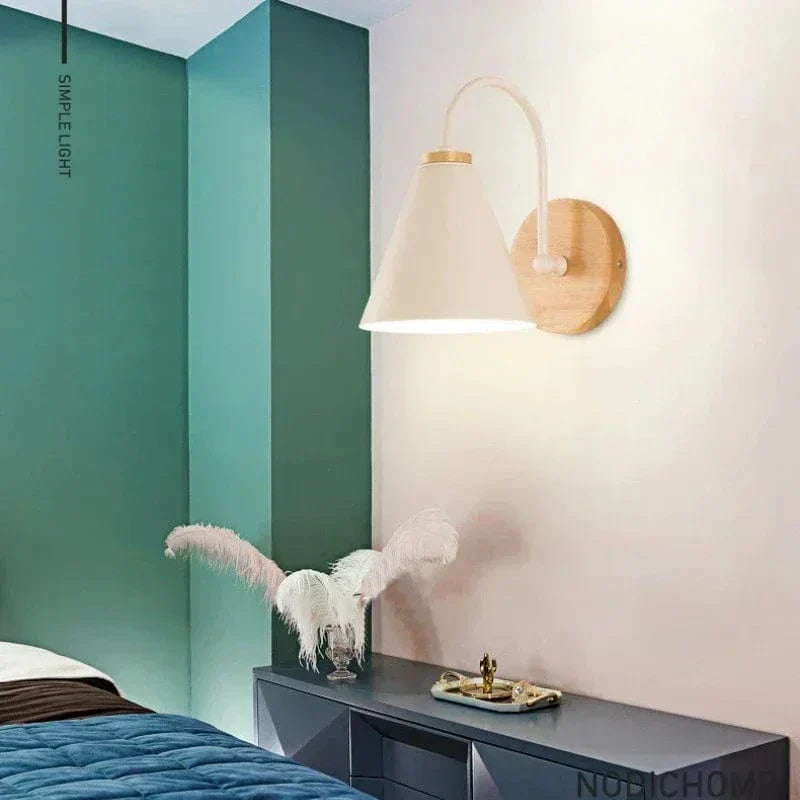 Modern Trä Vägglampa E27 Sockel Carvallo