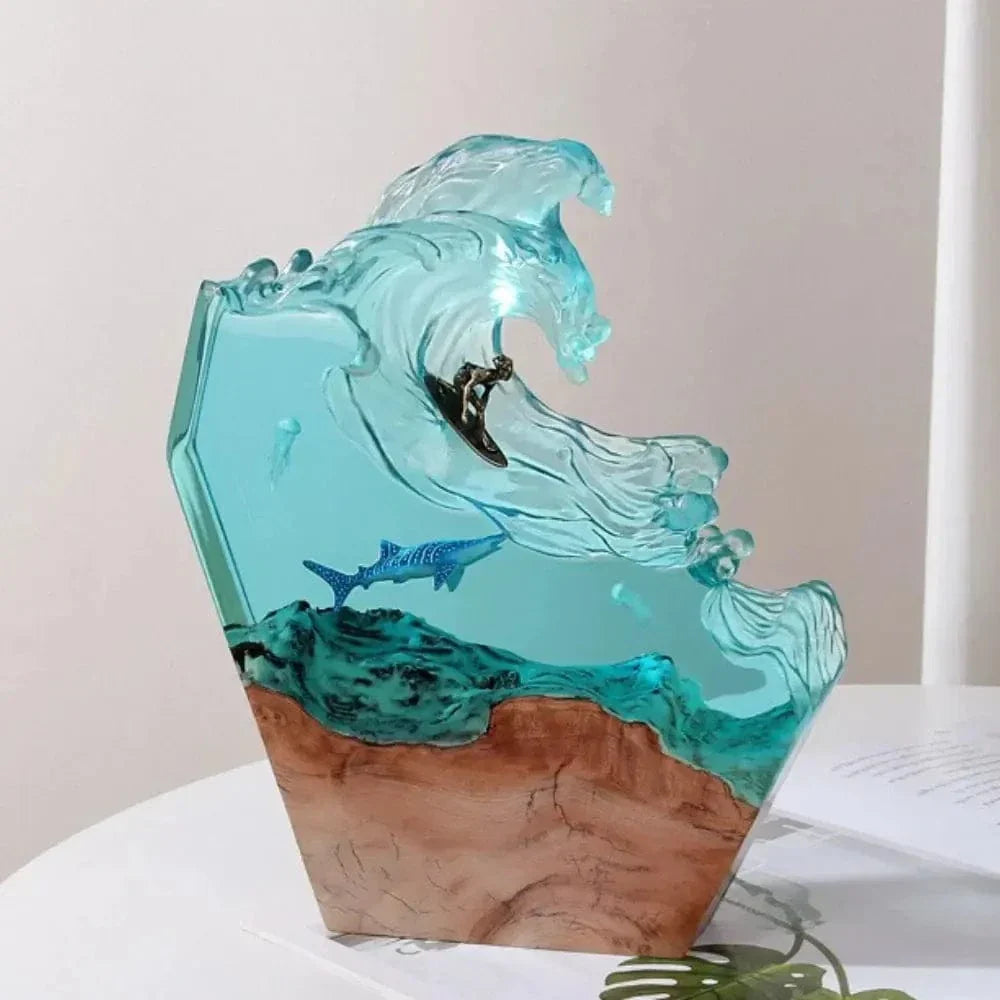 Naturinspirerad harts nattlampa Carvallo