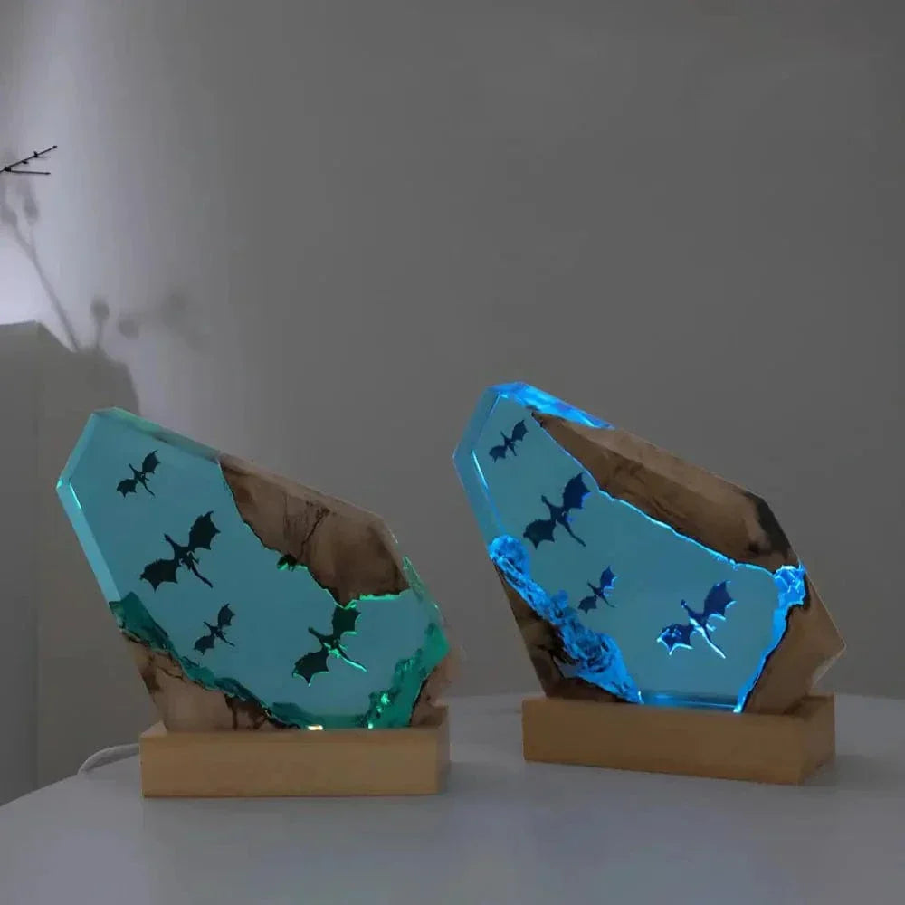 Naturinspirerad harts nattlampa Carvallo